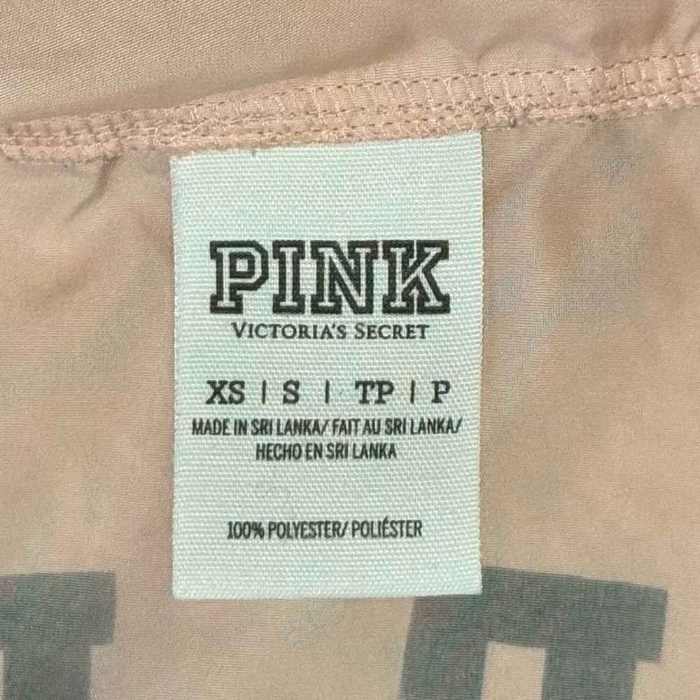 Pink Victorias Secret Pink And Black Hooded Anorak Windbreaker Jacket Size XS/S - Picture 5 of 5